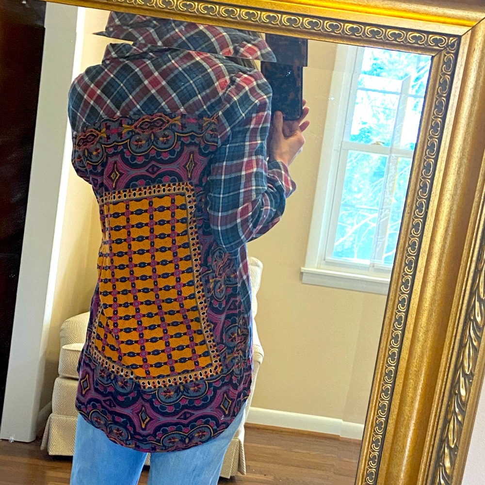 Tolani plaid button down